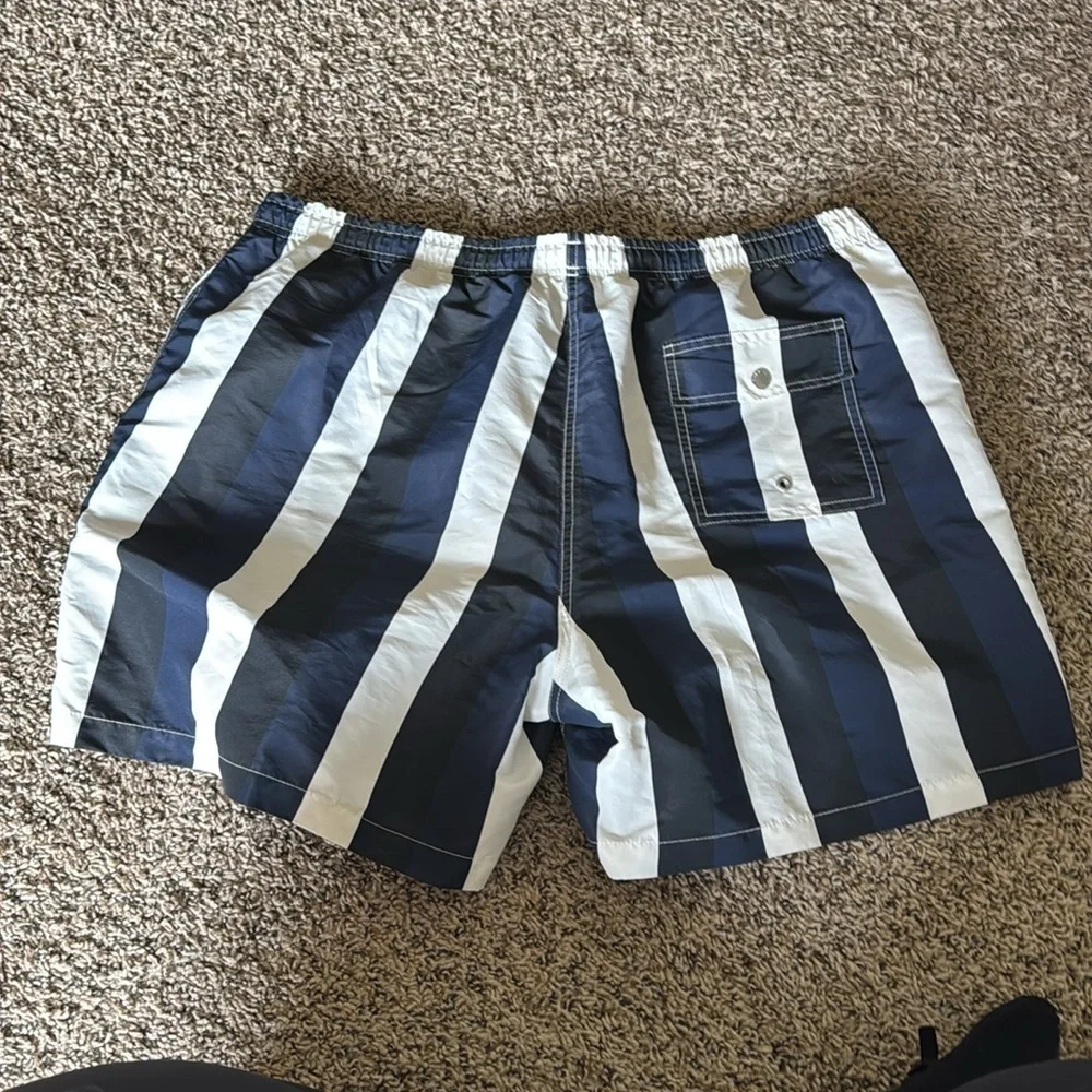 Bather‎ Men’s Striped Drawstring Swim Trunks